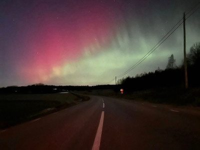 Foto från RadioWix taget på norrskenet 2023.